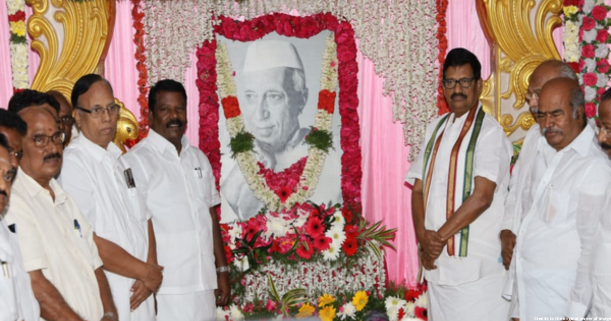Tamil Nadu Cong pays tribute to Jawaharlal Nehru on birth anniversary